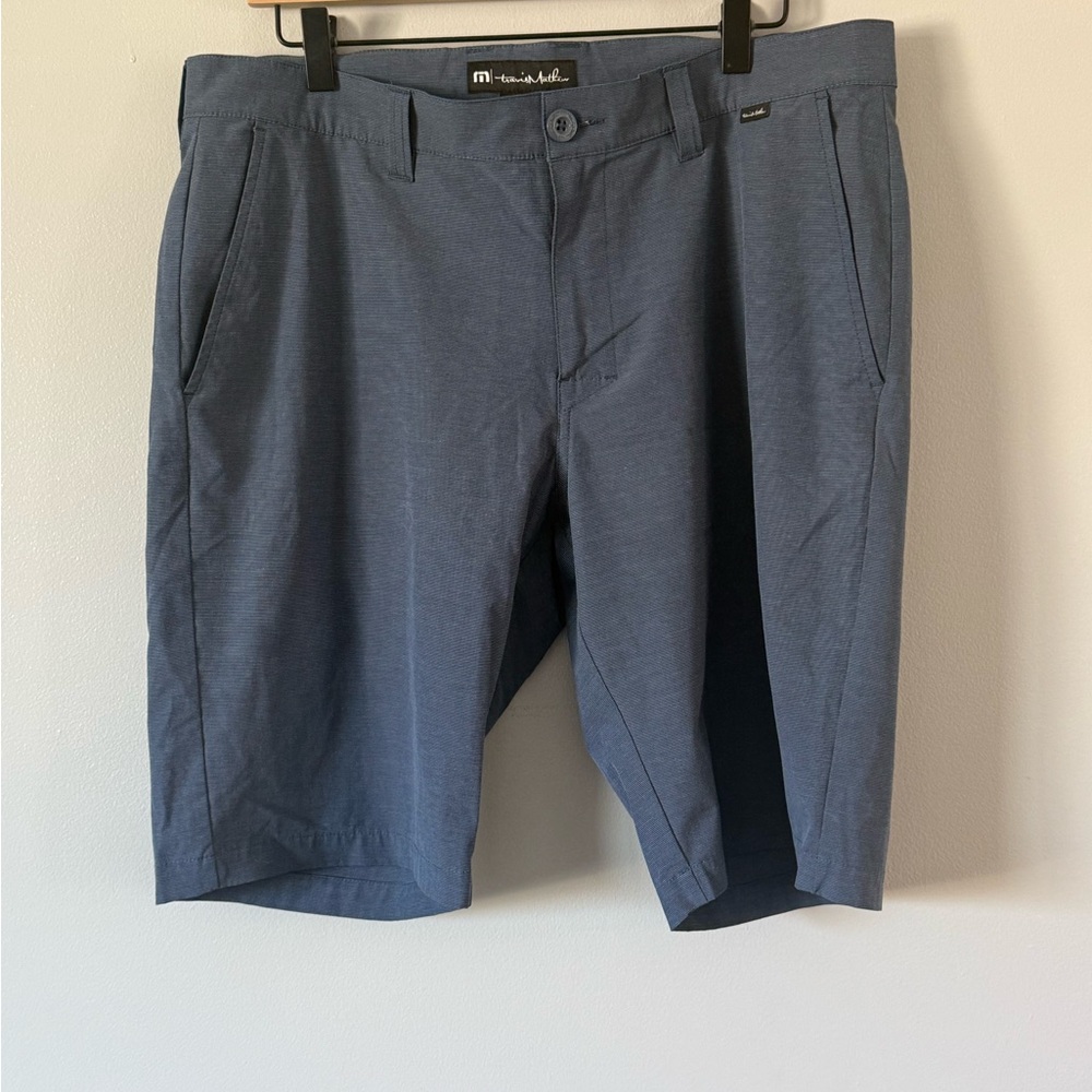 Travis Mathew Navy Flat Front Shorts